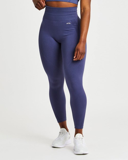 AYBL Balance V2 Seamless Leggings Azul Marino Azules | ZSFCAHW-31