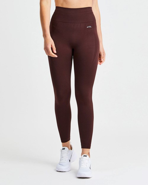 AYBL Balance V2 Seamless Leggings Chocolate Marrom | PZMRIYO-37