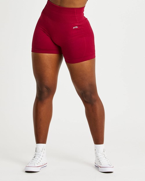AYBL Balance V2 Seamless Shorts Rojos | HLFTJDQ-03