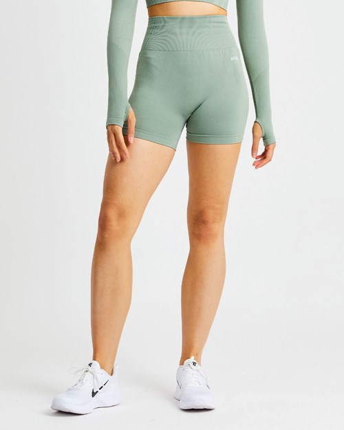 AYBL Balance V2 Seamless Shorts Verde Oliva Verdes | XALGNRB-27
