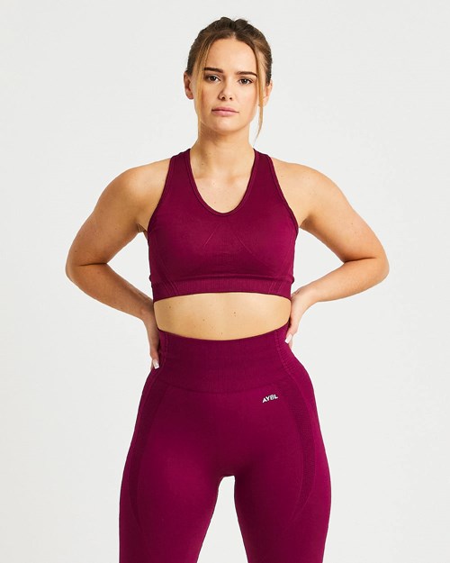 AYBL Balance V2 Seamless Sports Bra Morados | IMFBNSX-18