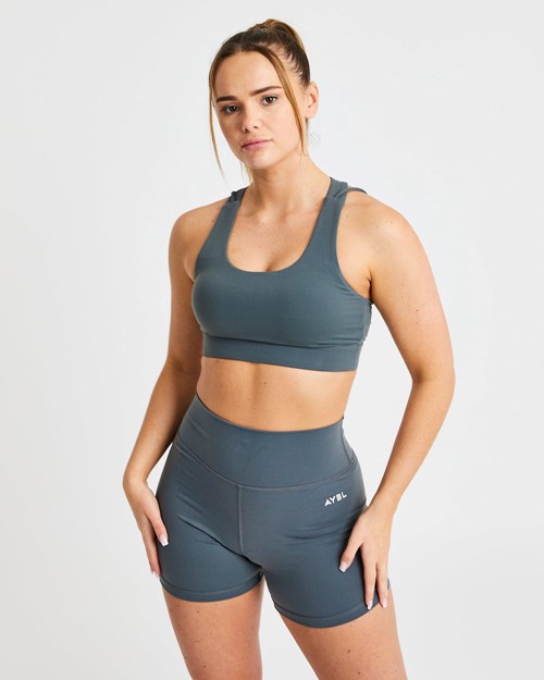 AYBL Core Sports Bra Grises | KPOMDVW-98