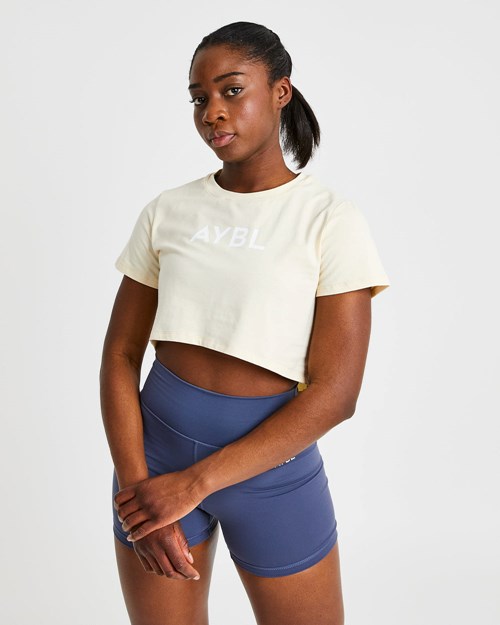 AYBL Crop T Shirt Nude | OYQRAZU-01