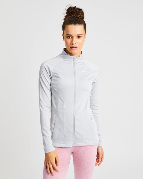 AYBL Effortless Zip Jacket Grises Claro | YGLMUDN-34
