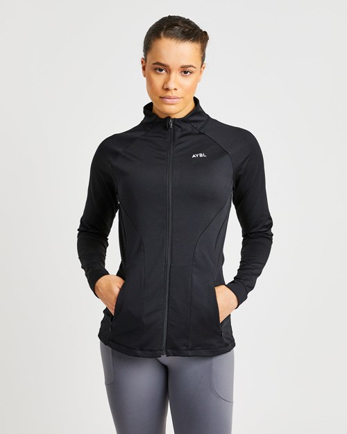 AYBL Effortless Zip Jacket Negros | EJDTLFX-92