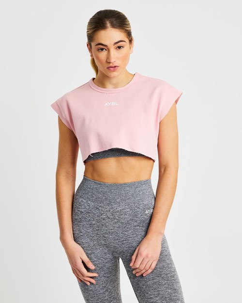 AYBL Entrenamiento Crop Top Rosas | MYAXLET-59