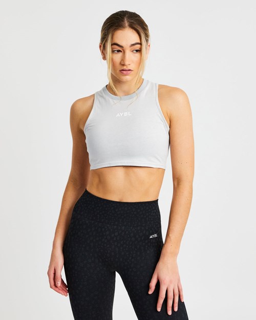 AYBL Entrenamiento Crop Vest Grises | UODEGIP-93