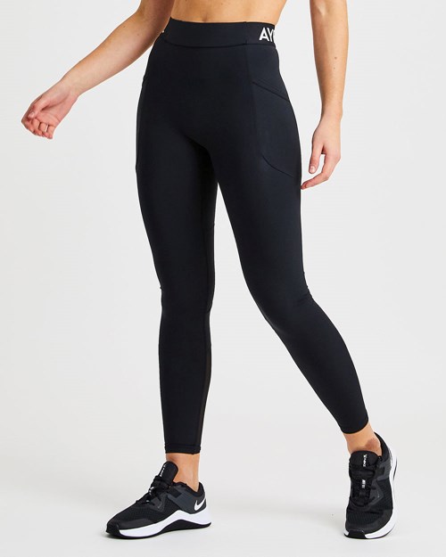 AYBL Entrenamiento Leggings Negros | IHBNYRK-24