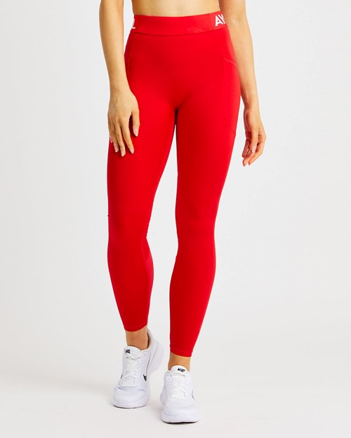 AYBL Entrenamiento Leggings Rojos | UHDFLAV-84