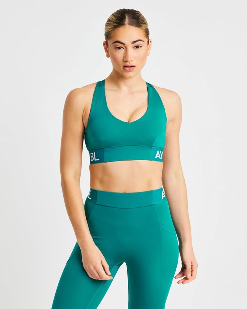 AYBL Entrenamiento Sports Bra Teal | BRSMQAC-57