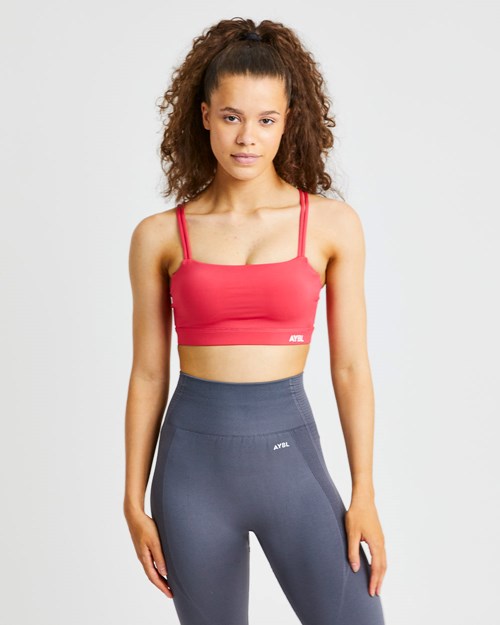 AYBL Essential Bandeau Sports Bra Rosas | VAGNETF-31