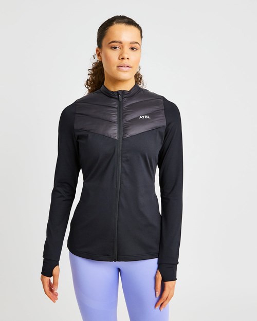 AYBL Everyday 1/2 Acolchado Jacket Negros | IDQLUPZ-94