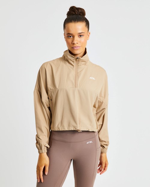 AYBL Everyday 1/2 Zip Pullover Nude | URVQIND-50