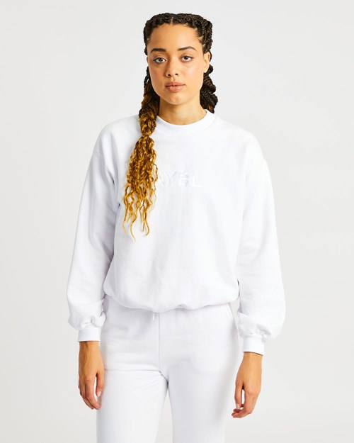 AYBL Everyday Oversized Sueter Blancos | JNRWICT-84