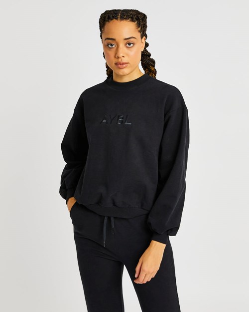 AYBL Everyday Oversized Sueter Negros | QJHOFZV-60