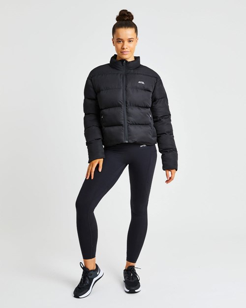 AYBL Everyday Puffer Coat Negros | LTGSIPJ-73