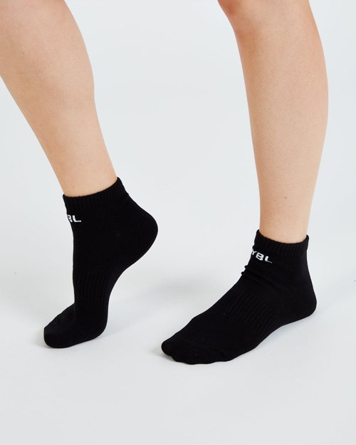 AYBL Everyday Trainer Socks (3 Pack) Negros | UQJESFO-34