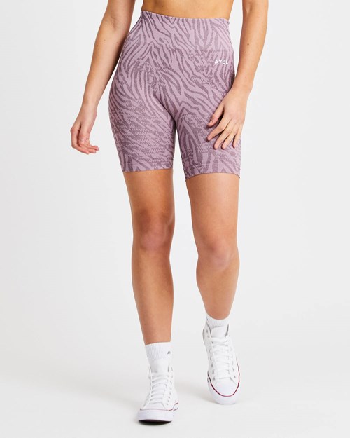 AYBL Evolve Animal Seamless Shorts Mauve Lilac | EVJSWHI-42
