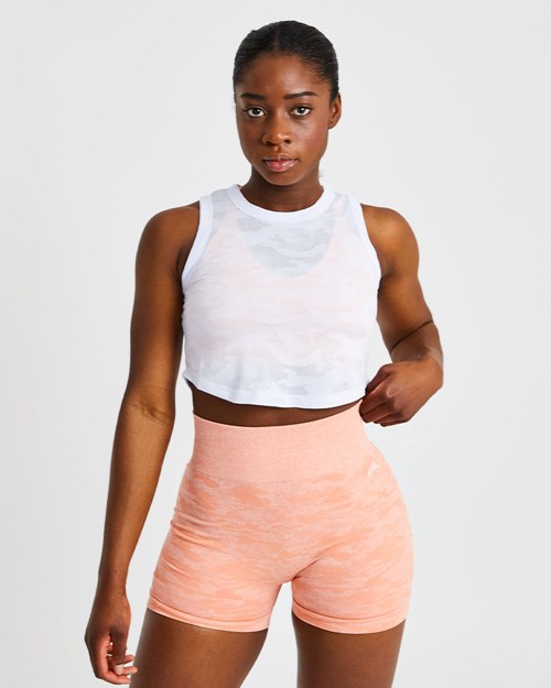 AYBL Evolve Camo Crop Vest Blancos | VGDOTUJ-40