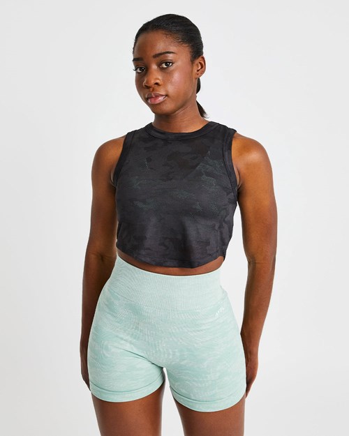 AYBL Evolve Camo Crop Vest Negros | UZPGMBX-91