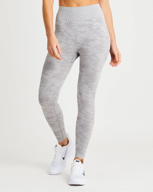 AYBL Evolve Camo Seamless Leggings Grises | NBTZVJM-73