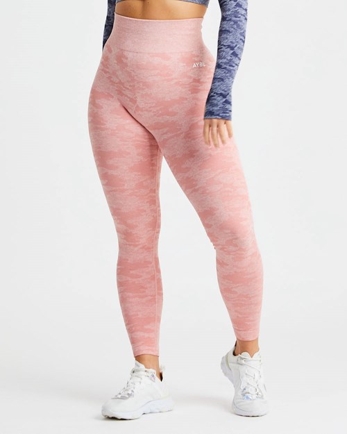 AYBL Evolve Camo Seamless Leggings Rosas | FSMBPXV-38
