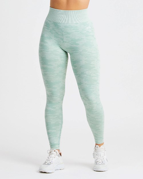 AYBL Evolve Camo Seamless Leggings Verdes | UAYKNFZ-59