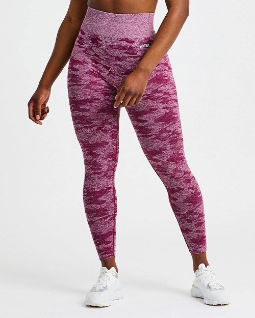 AYBL Evolve Camo Seamless Leggings Vino | OZMDSYN-39