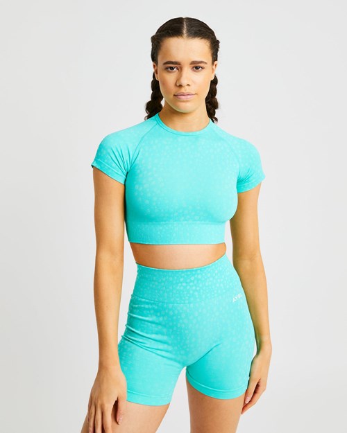 AYBL Evolve Speckle Seamless Crop Top Verdes | WMBVLTD-86