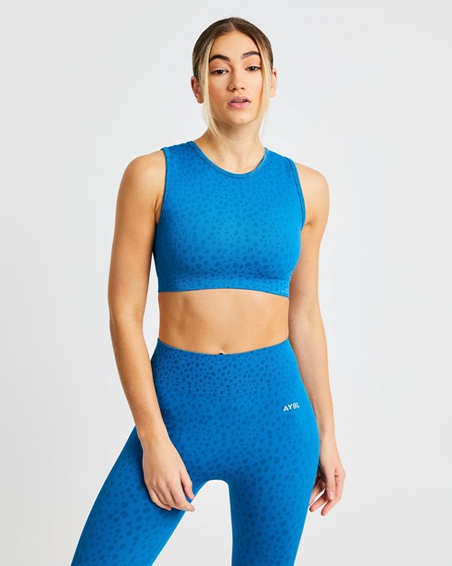AYBL Evolve Speckle Seamless Crop Vest Azules | CFGKPIW-75