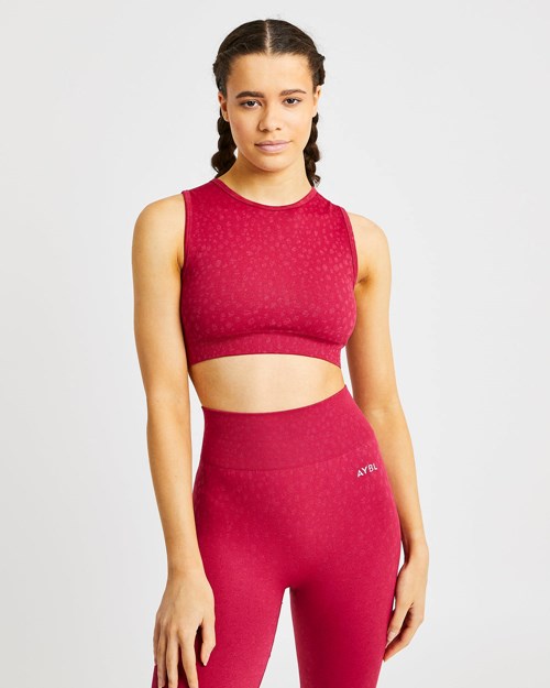 AYBL Evolve Speckle Seamless Crop Vest Raspberry | KWYMUQE-94
