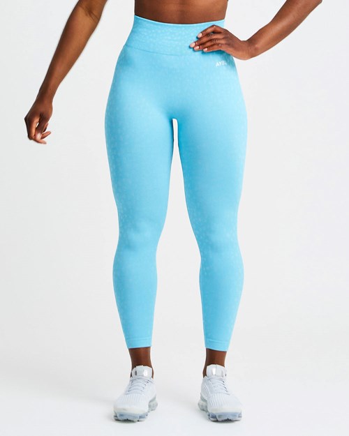 AYBL Evolve Speckle Seamless Leggings Azules Claro | YMQSBUR-70