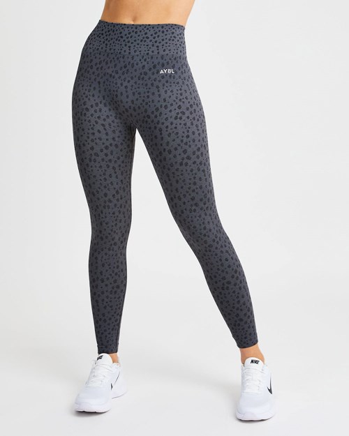 AYBL Evolve Speckle Seamless Leggings Charcoal | YCMGSJK-16