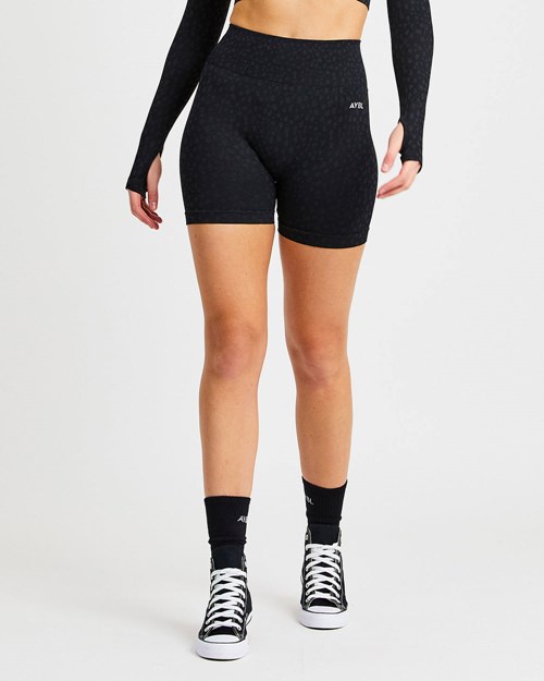 AYBL Evolve Speckle Seamless Shorts Negros | UADFYIN-43