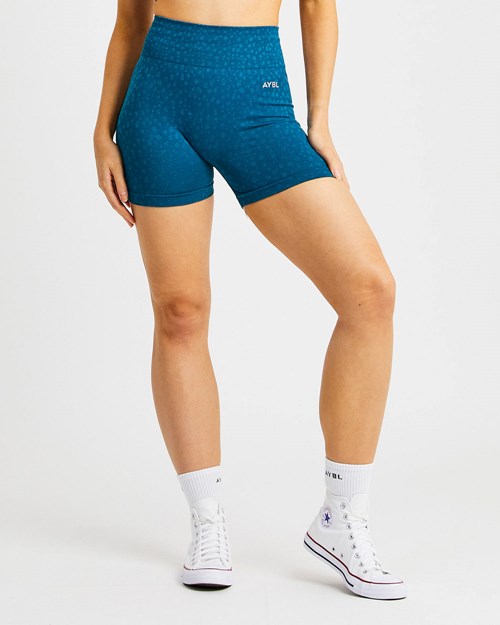 AYBL Evolve Speckle Seamless Shorts Teal | YOAFXPC-43