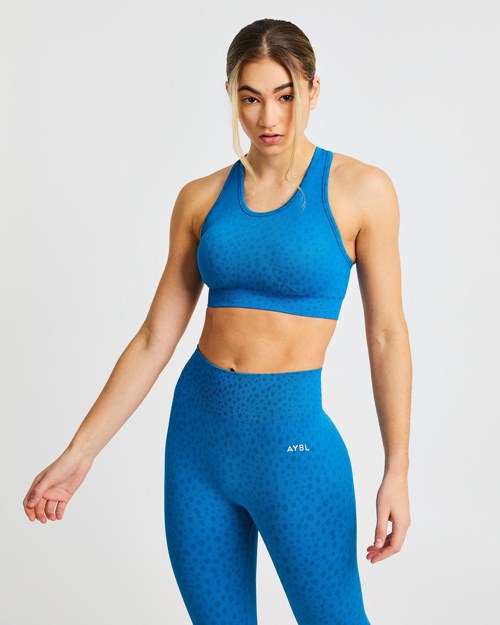 AYBL Evolve Speckle Seamless Sports Bra Azules | GJIOQHF-21