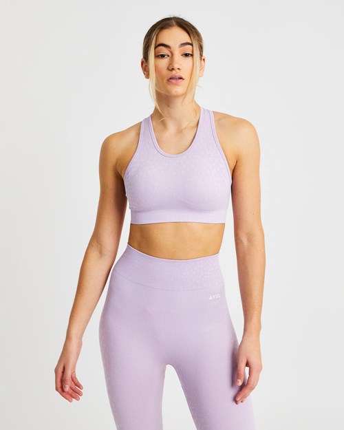 AYBL Evolve Speckle Seamless Sports Bra Lilac | QGUBKYD-08