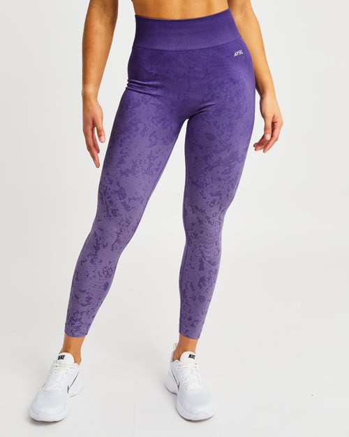 AYBL Flare Seamless Leggings Morados | IGMEPFZ-34