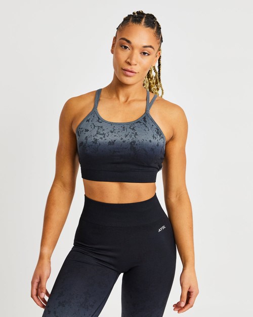 AYBL Flare Seamless Sports Bra Negros | WKLGNPX-03