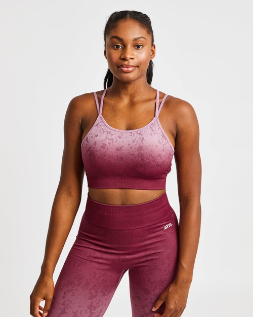 AYBL Flare Seamless Sports Bra Plum | PJISCTB-72