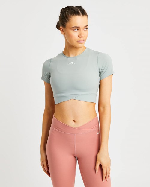 AYBL Flow Crop Top Verdes | DQKTHZB-57