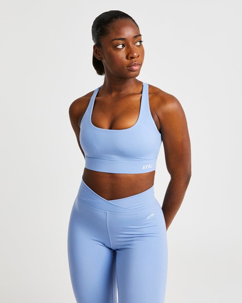 AYBL Flow Sports Bra Azules | ROEQVGM-46