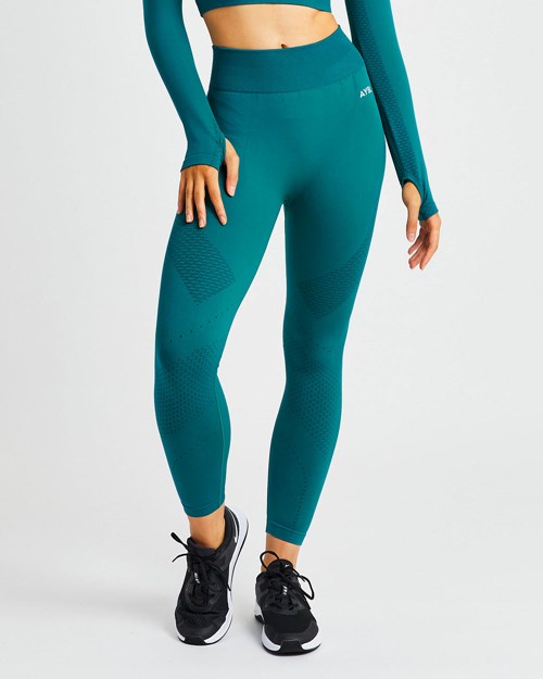 AYBL Ignite Seamless Leggings Hyper Teal | CNRALMZ-76