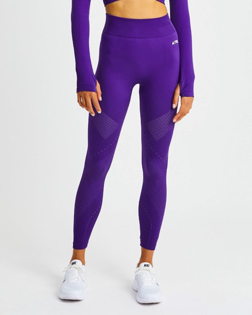AYBL Ignite Seamless Leggings Morados | ZOCDKXN-67
