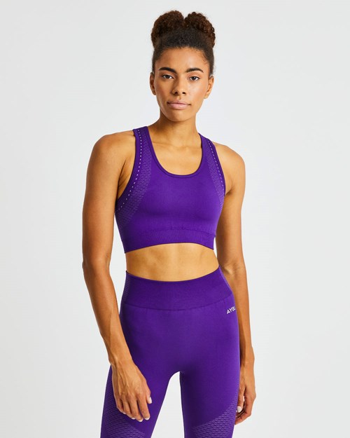 AYBL Ignite Seamless Sports Bra Morados | VMFSAUQ-49