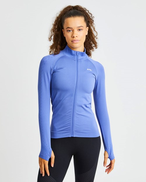 AYBL Ignite Seamless Zip Jacket Azules | JRXAHET-76