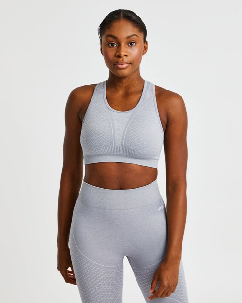 AYBL Impact Seamless Sports Bra Grises | OCFLQMP-49
