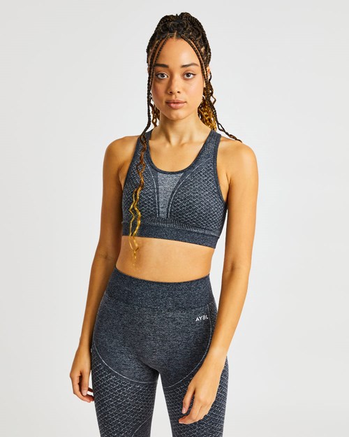 AYBL Impact Seamless Sports Bra Negros | GWBIPQJ-42