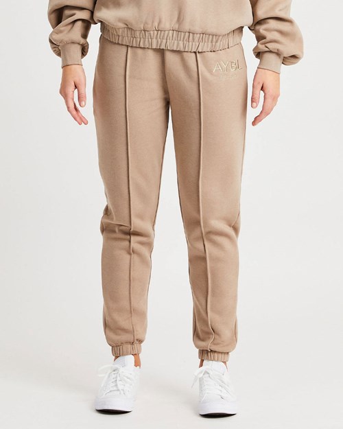 AYBL Luxe Joggers Mocha | QVCLDIW-92