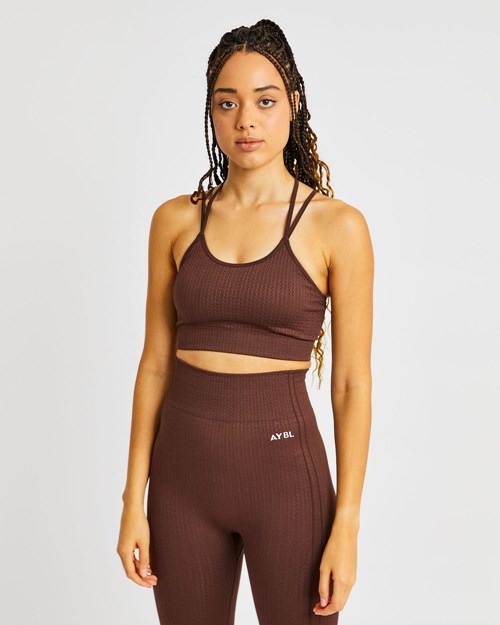 AYBL Luxe Seamless Sports Bra Marrom | DKABNQW-19